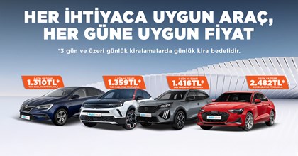 Her İhtiyaca Uygun Araç, Her Güne Uygun Fiyat